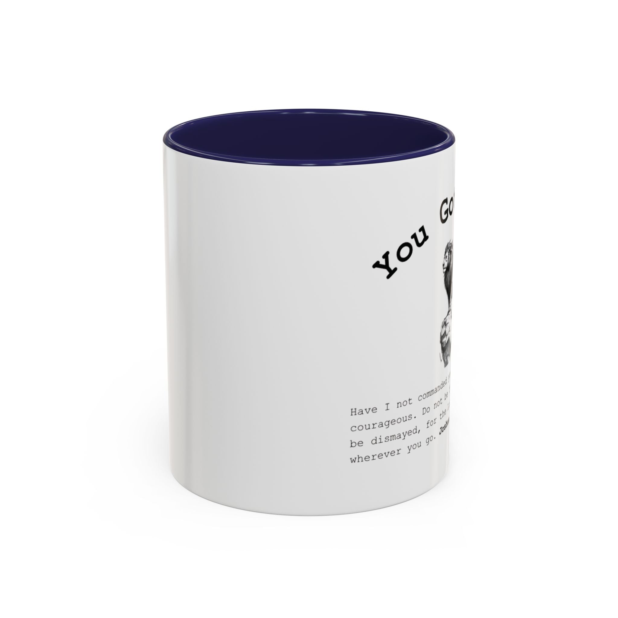 You Got This Lion Accent Mug — Christian Faith Gift, Joshua 1:9 Scripture Mug (11oz/15oz)