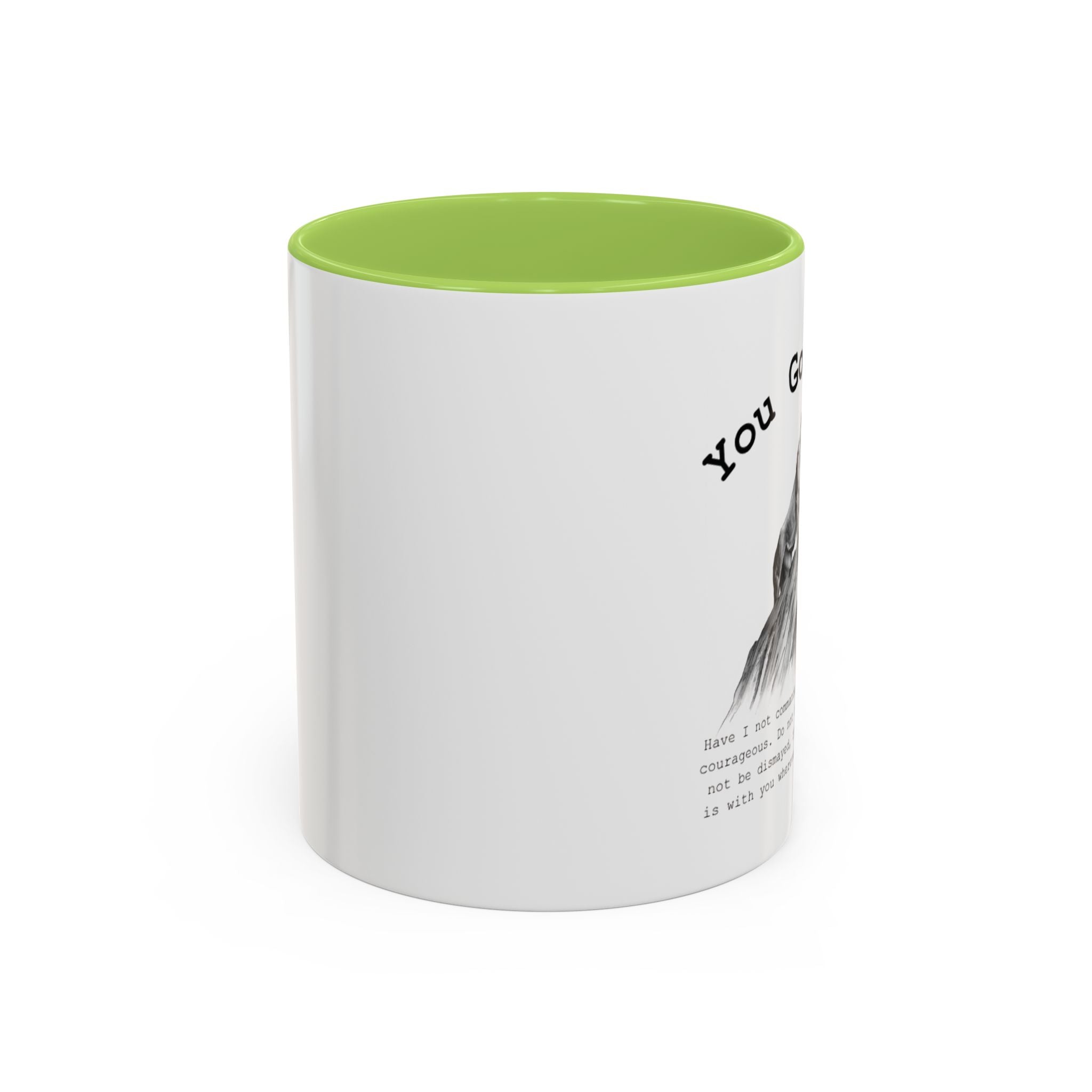 You Got This Lioness Accent Mug — Christian Gift for Her, Joshua 1:9 Faith Coffee Cup (11oz/15oz)