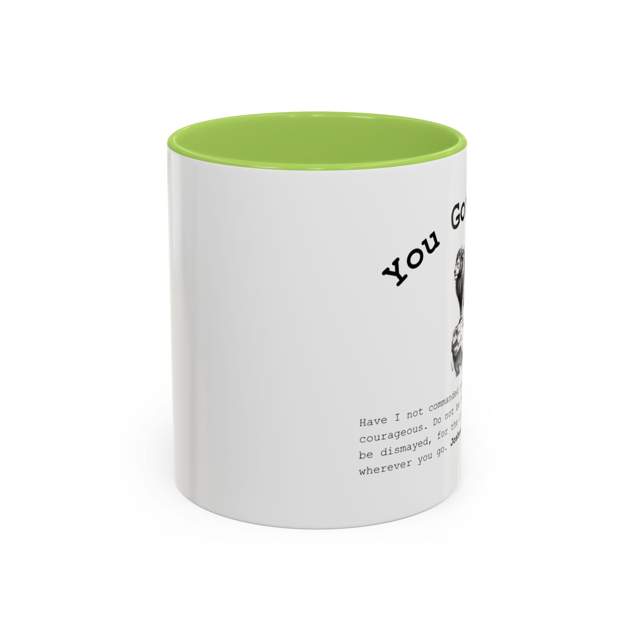 You Got This Lion Accent Mug — Christian Faith Gift, Joshua 1:9 Scripture Mug (11oz/15oz)