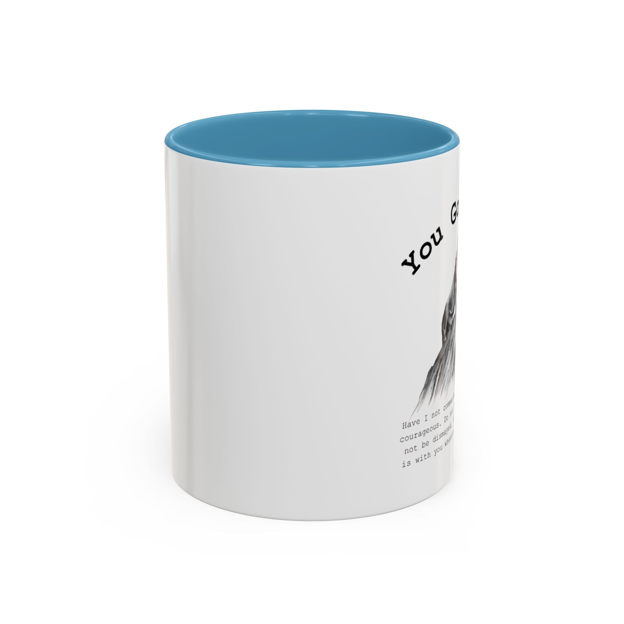 You Got This Lioness Accent Mug — Christian Gift for Her, Joshua 1:9 Faith Coffee Cup (11oz/15oz)