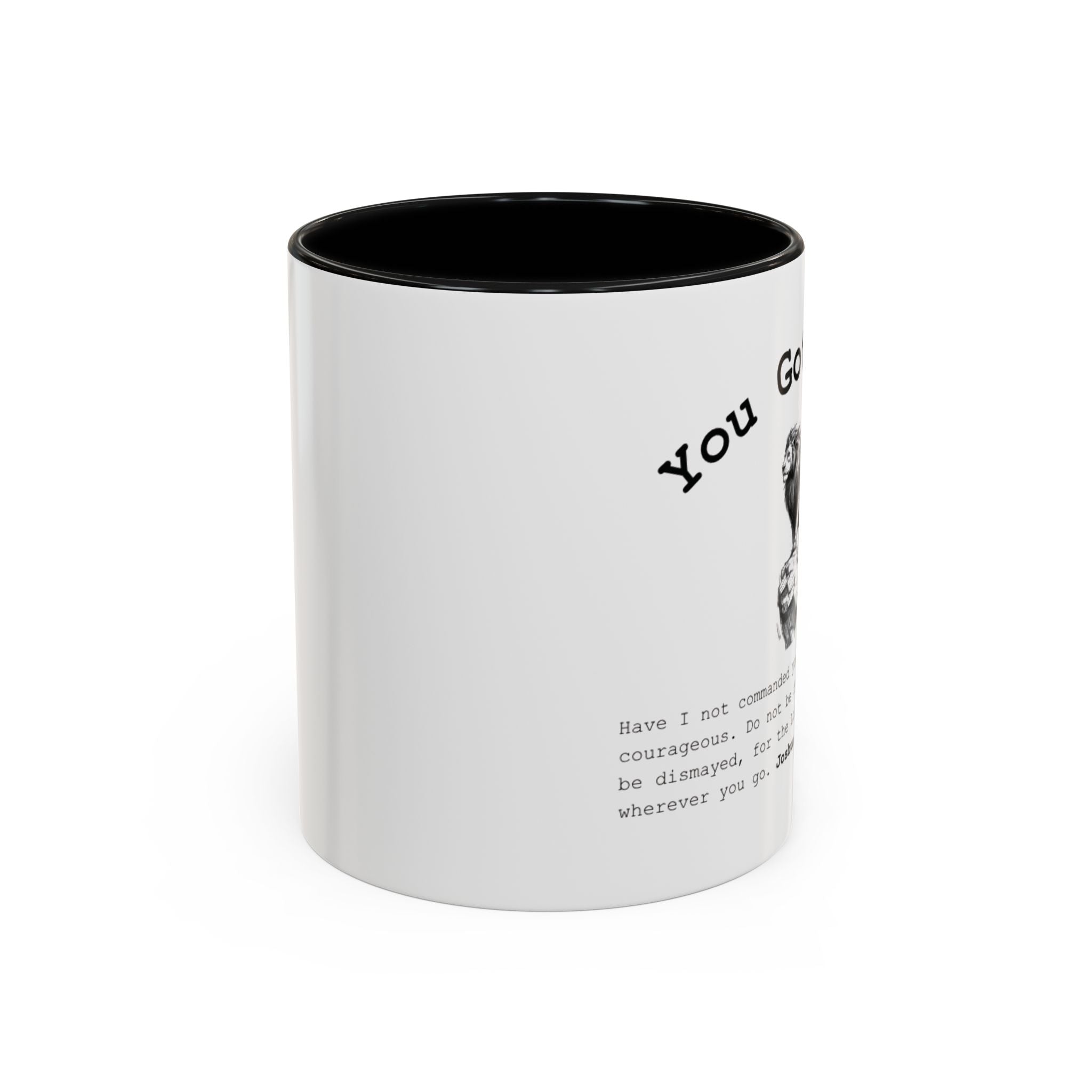 You Got This Lion Accent Mug — Christian Faith Gift, Joshua 1:9 Scripture Mug (11oz/15oz)