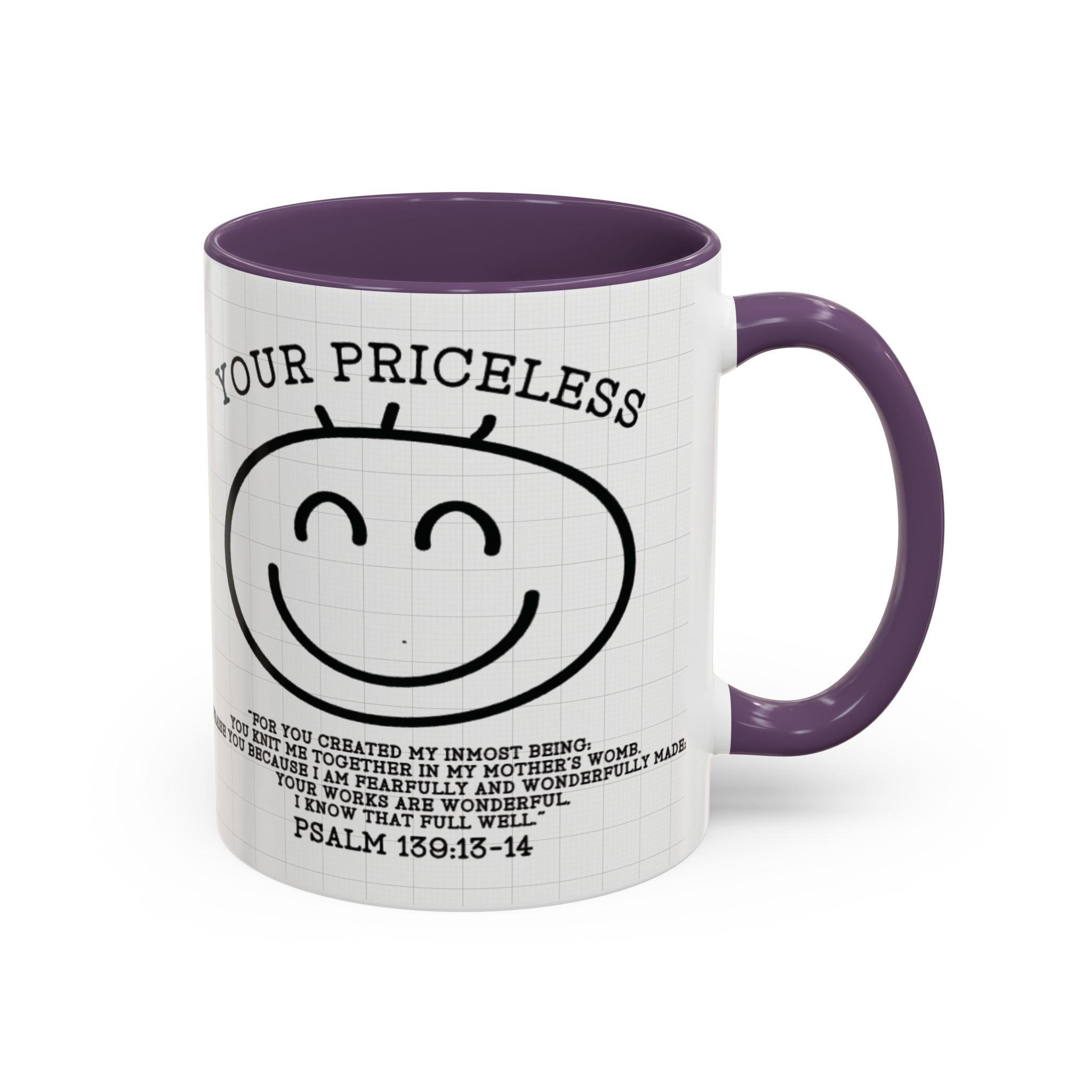 Psalm 139 Christian Coffee Mug — Faith Gift for Women, Scripture Ceramic Cup (11oz/15oz)