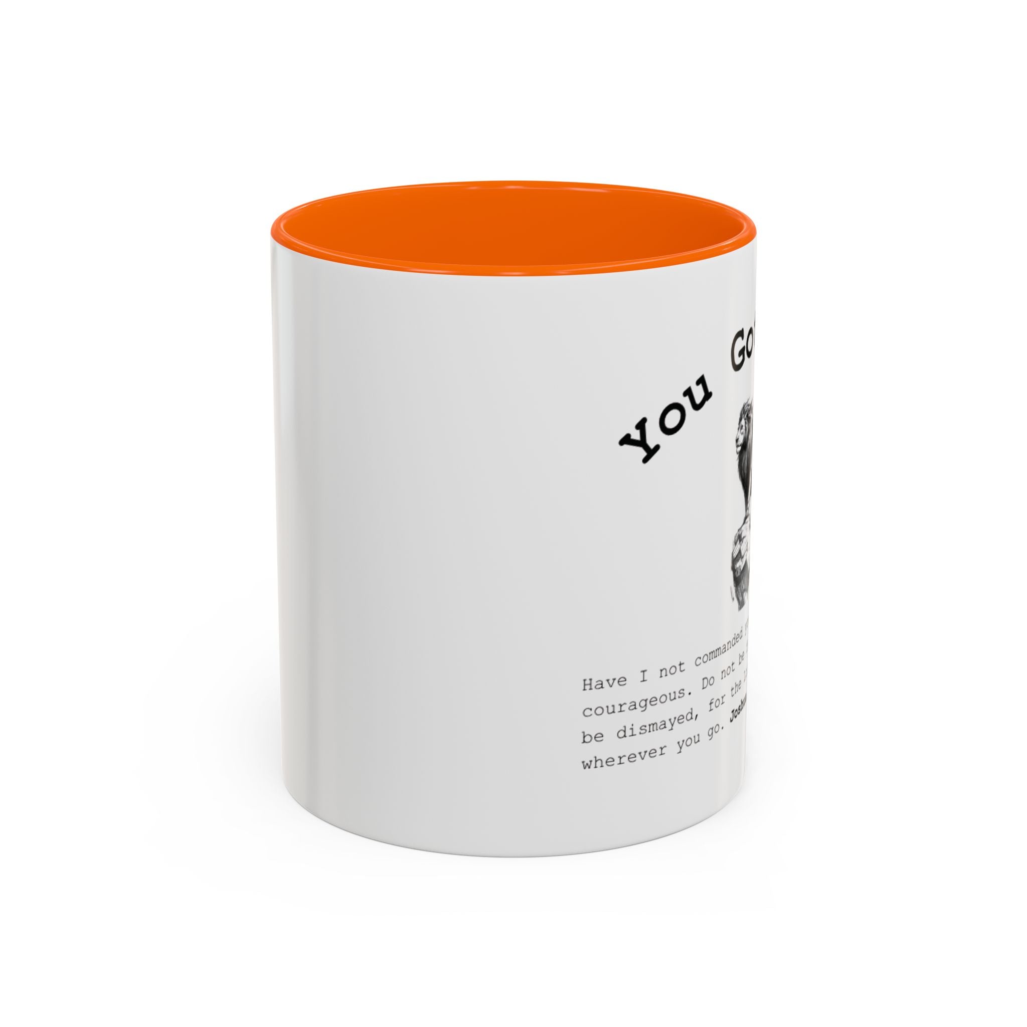 You Got This Lion Accent Mug — Christian Faith Gift, Joshua 1:9 Scripture Mug (11oz/15oz)