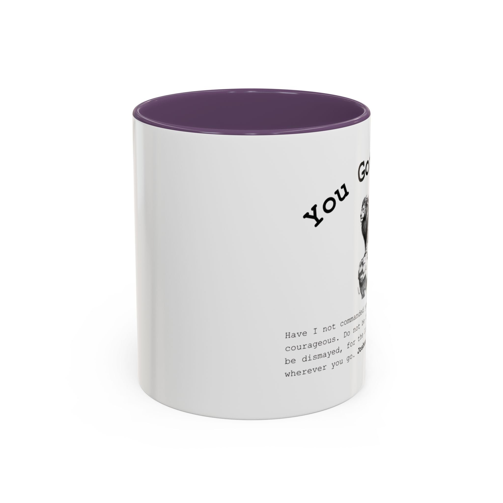 You Got This Lion Accent Mug — Christian Faith Gift, Joshua 1:9 Scripture Mug (11oz/15oz)