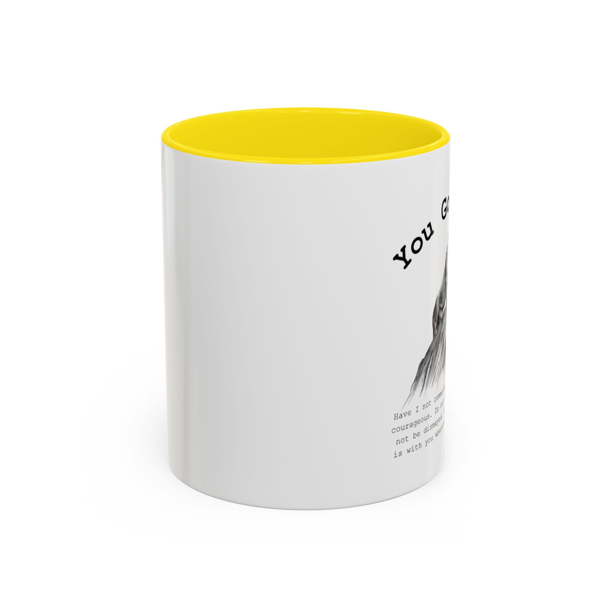 You Got This Lioness Accent Mug — Christian Gift for Her, Joshua 1:9 Faith Coffee Cup (11oz/15oz)