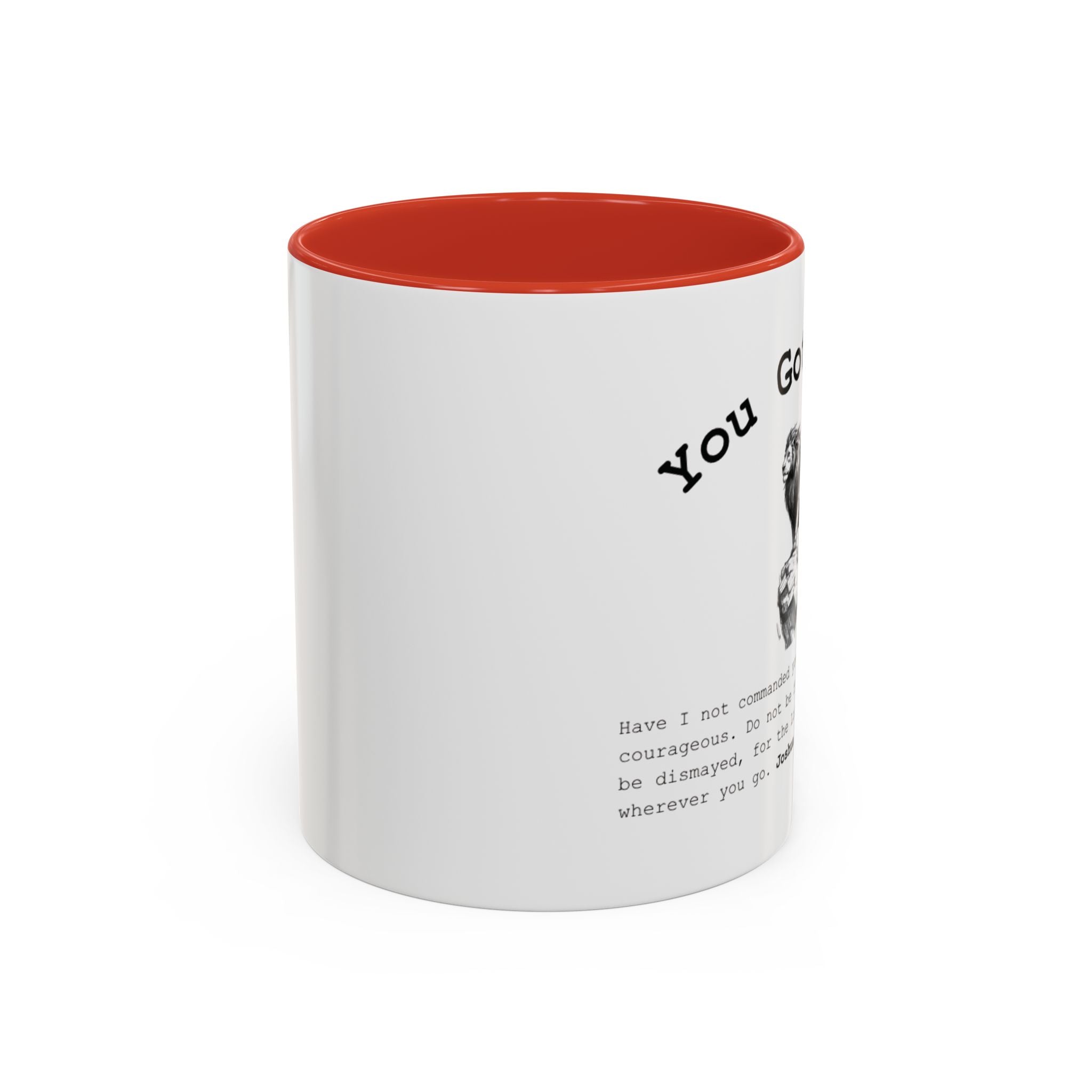 You Got This Lion Accent Mug — Christian Faith Gift, Joshua 1:9 Scripture Mug (11oz/15oz)