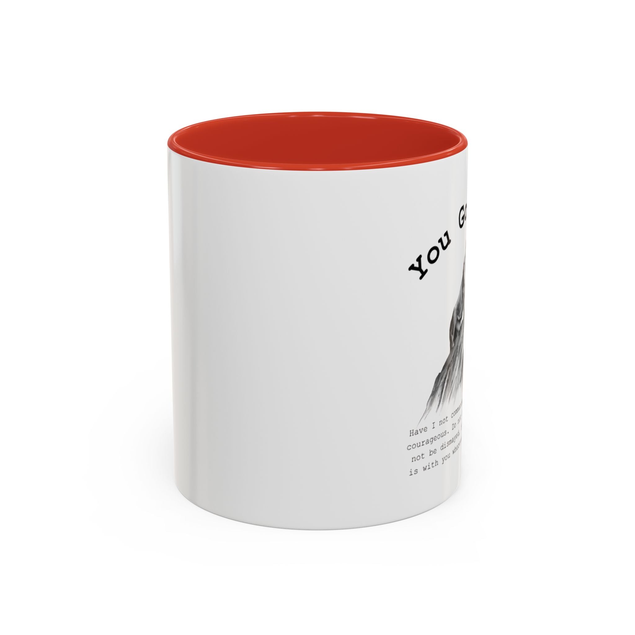 You Got This Lioness Accent Mug — Christian Gift for Her, Joshua 1:9 Faith Coffee Cup (11oz/15oz)