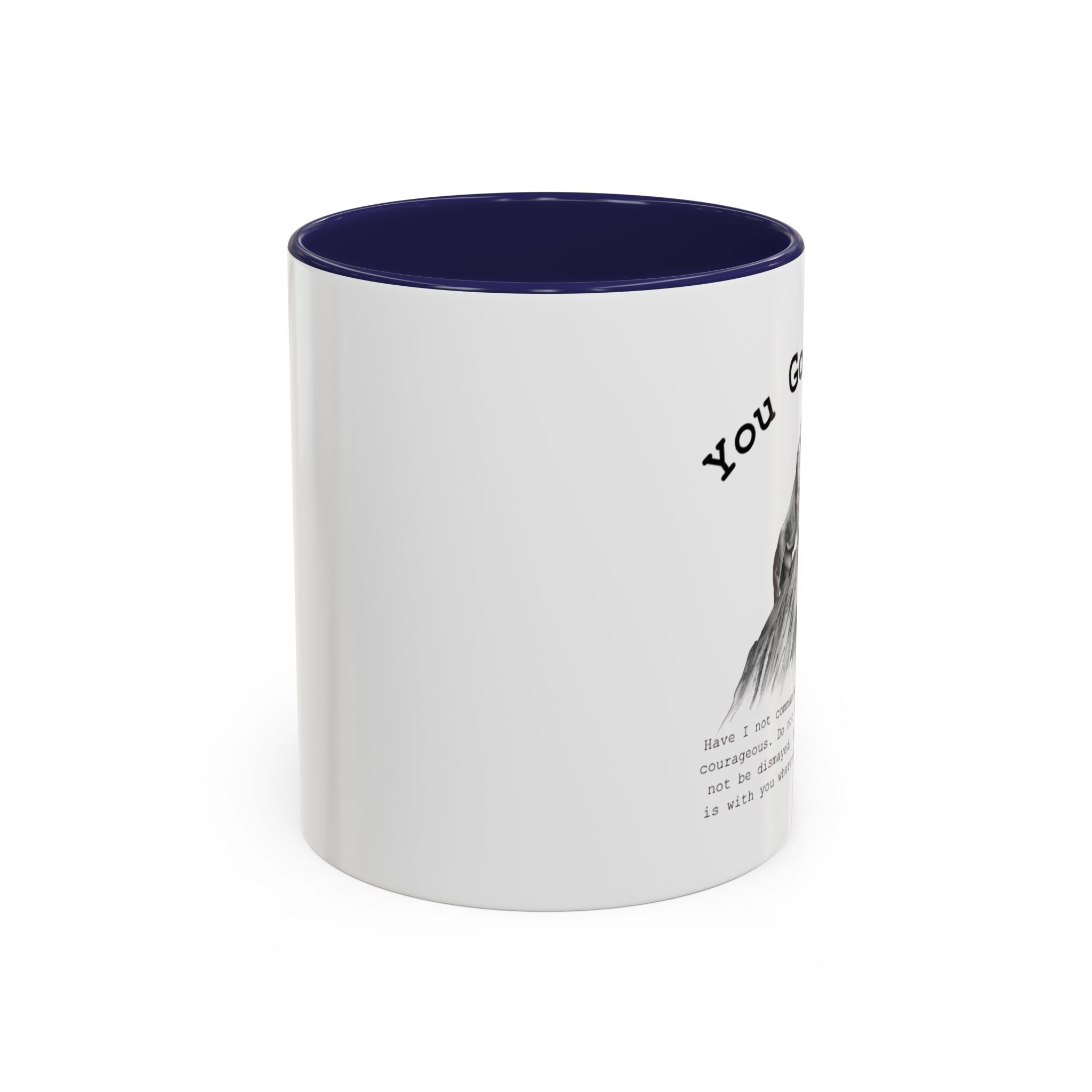 You Got This Lioness Accent Mug — Christian Gift for Her, Joshua 1:9 Faith Coffee Cup (11oz/15oz)