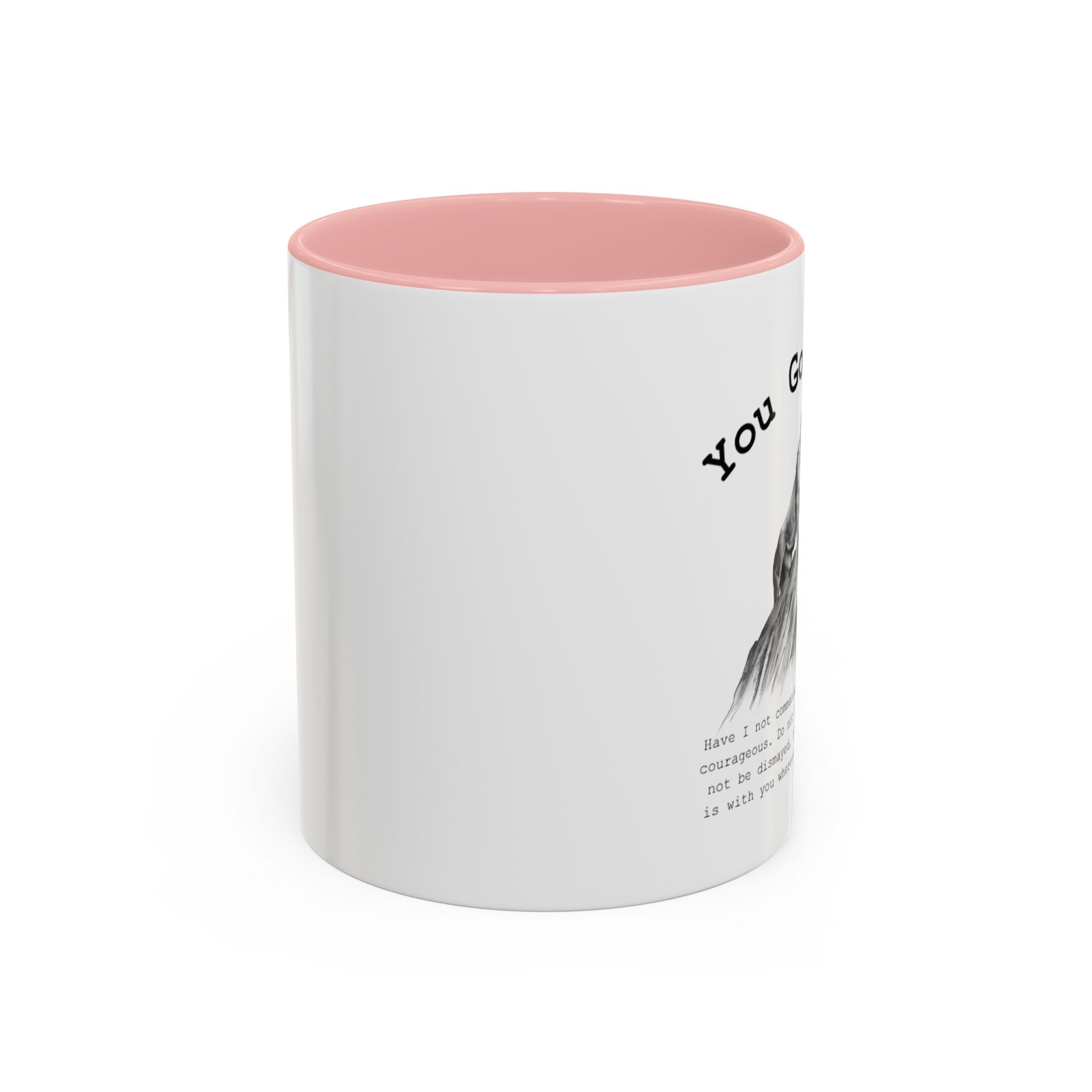 You Got This Lioness Accent Mug — Christian Gift for Her, Joshua 1:9 Faith Coffee Cup (11oz/15oz)