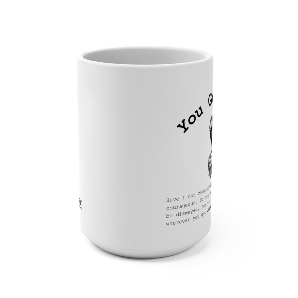 You Got This Lion Mug — Joshua 1:9 Christian Gift for Him, Scripture Coffee Cup (15oz)