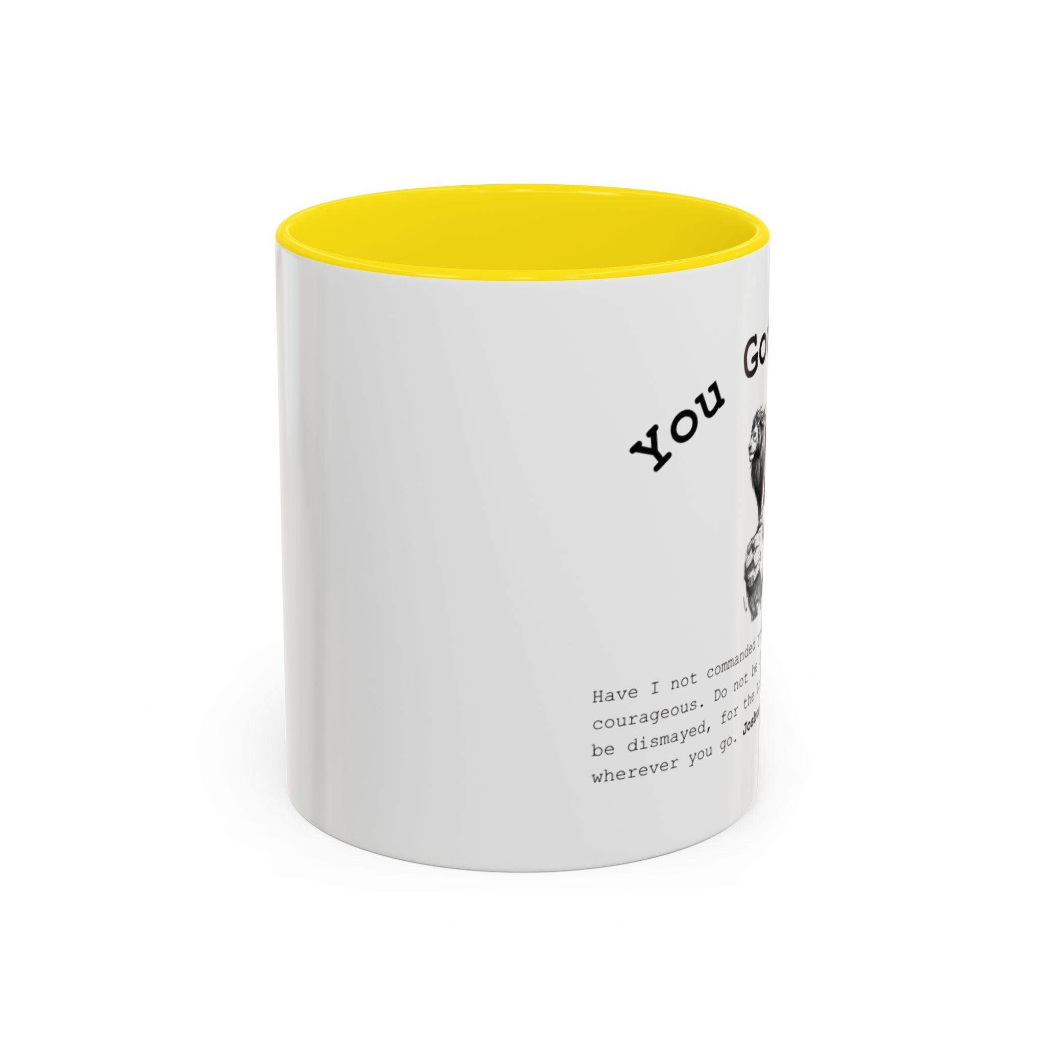 You Got This Lion Accent Mug — Christian Faith Gift, Joshua 1:9 Scripture Mug (11oz/15oz)
