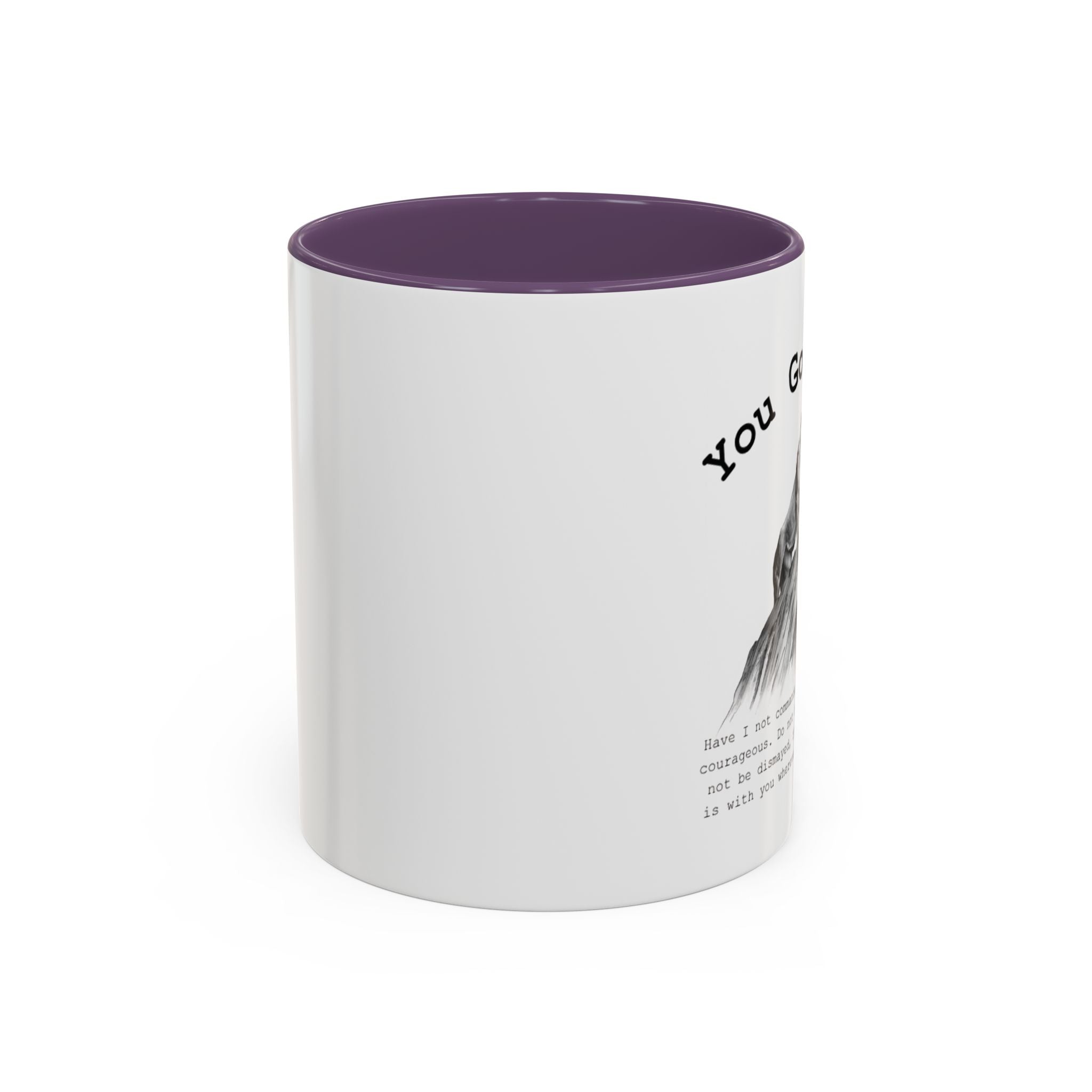 You Got This Lioness Accent Mug — Christian Gift for Her, Joshua 1:9 Faith Coffee Cup (11oz/15oz)